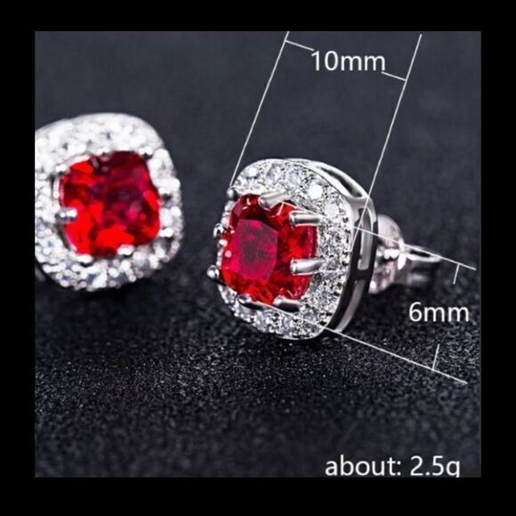 The Champagne Square Earrings 18K Rose Gold - Picture 5 of 9